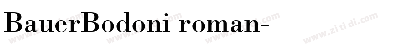 BauerBodoni roman字体转换